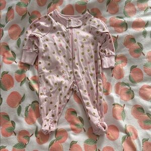 Pink and Gold Polka Dot Kids One Piece